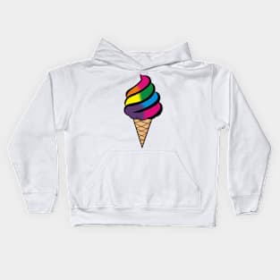 Copy of Rainbow Ice Cream - Soft Serve Summer Style Kids Hoodie